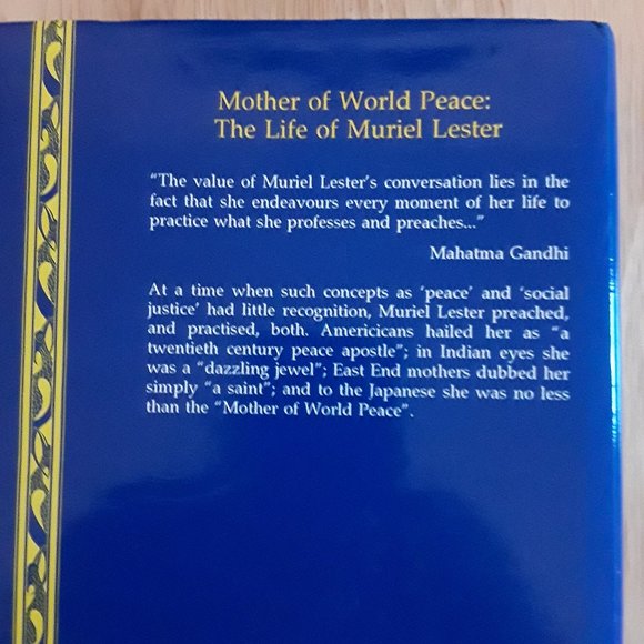 Mother of World Peace Biography of Muriel Lester - Picture 3 of 3
